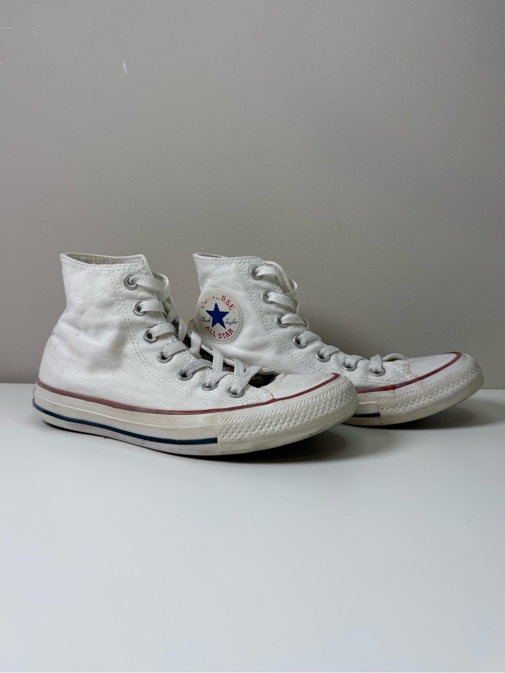 Converse Chuck Taylor All Star High Top White Canvas Sneakers Women’s 7